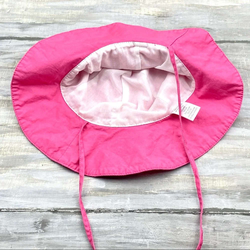 Hot Pink UV Sun Protection Boonie Hat Chin Strap Baby Bucket Hat Sunhat Toddler